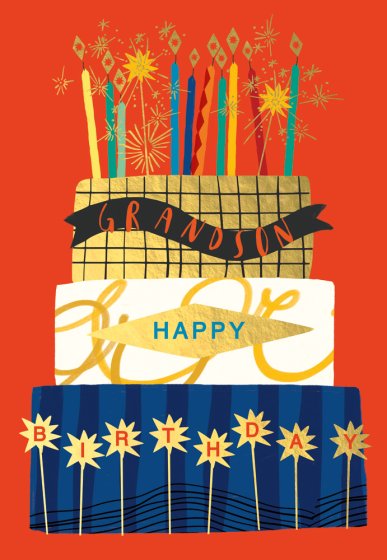 Abacus Grandson Birthday Card*
