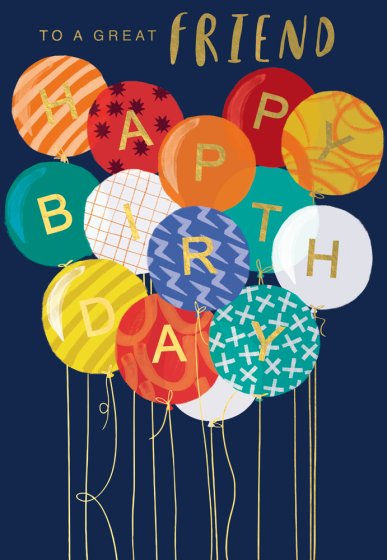 Abacus Friend Birthday Card