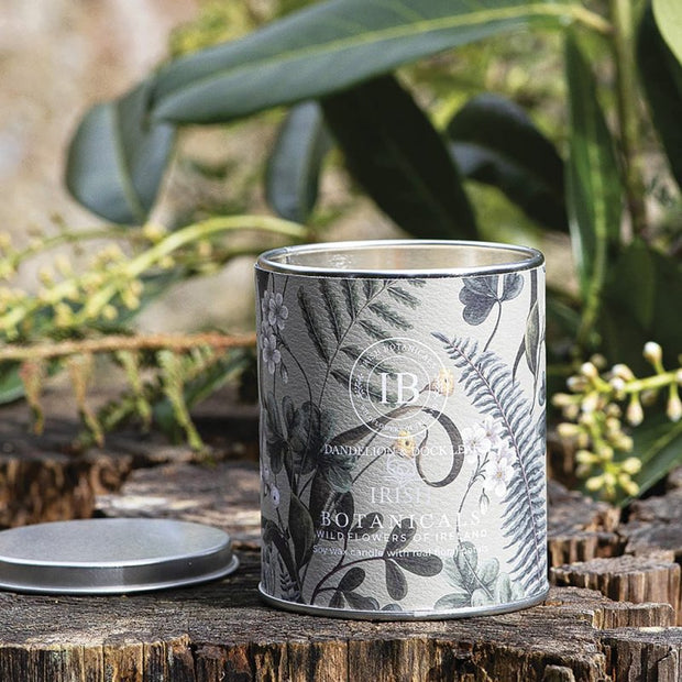 Irish Botanicals Dandelion and Dock Leaf Tin Candle