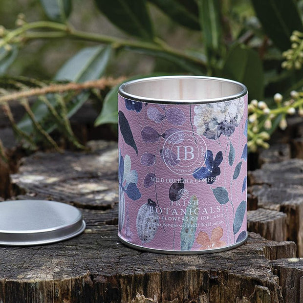 Irish Botanicals Wild Orchid and Comfrey Tin Candle