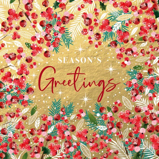 Abacus Christmas Foliage Box of 10 Christmas Cards**