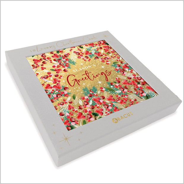 Abacus Christmas Foliage Box of 10 Christmas Cards**