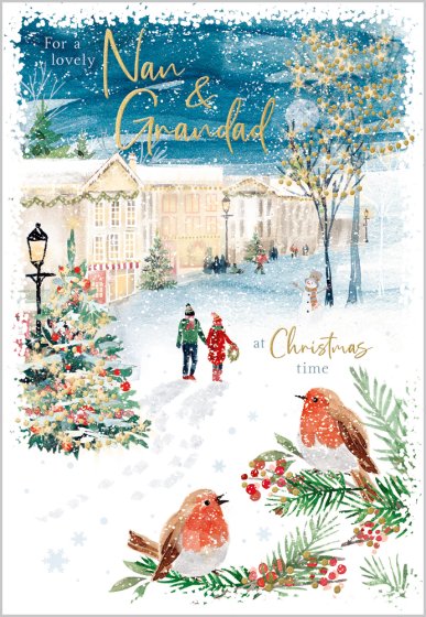 Abacus Nan & Grandad Christmas Card**