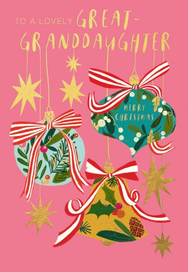 Abacus Great Granddaughter Christmas Card**
