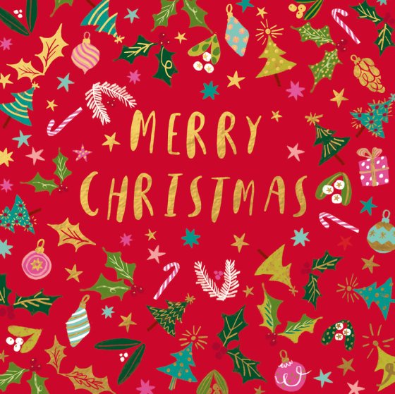 Abacus Pack of 5 Charity Christmas Card**