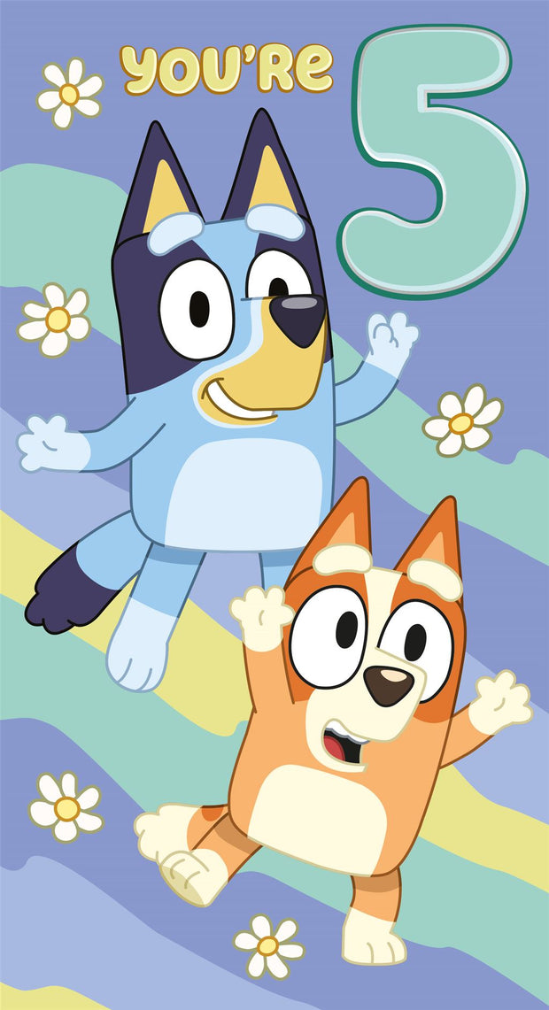 Bluey 5th Birthday Card*