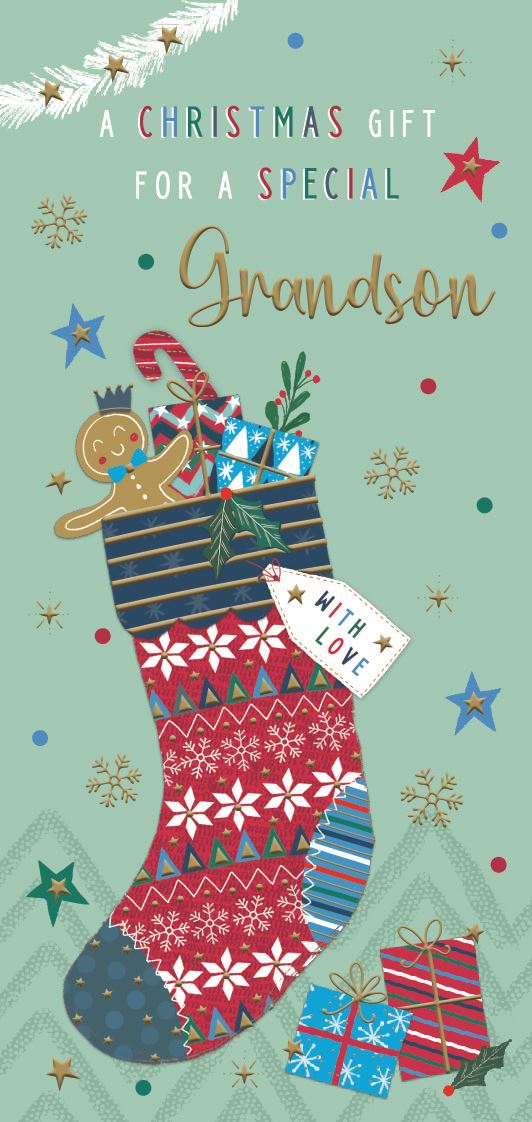 ICG Grandson Christmas Money Wallet Card