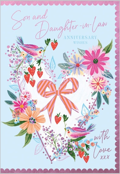 Abacus Son & Daughter In Law Anniversary Card*