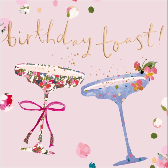 Woodmansterne Stephanie Dyment Cheers to the blooms Birthday Card*