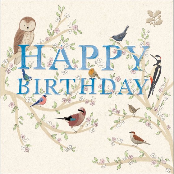 Woodmansterne National Trust Apple Tree Orchard Birds in the Tree Birthday Card*