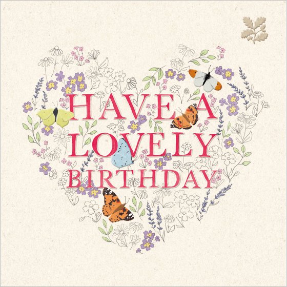 Woodmansterne National Trust Apple Tree Orchard Beautiful Butterflies Birthday Card*