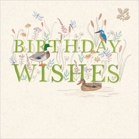 Woodmansterne National Trust Apple Tree Orchard Amongst the Reeds Birthday Card*