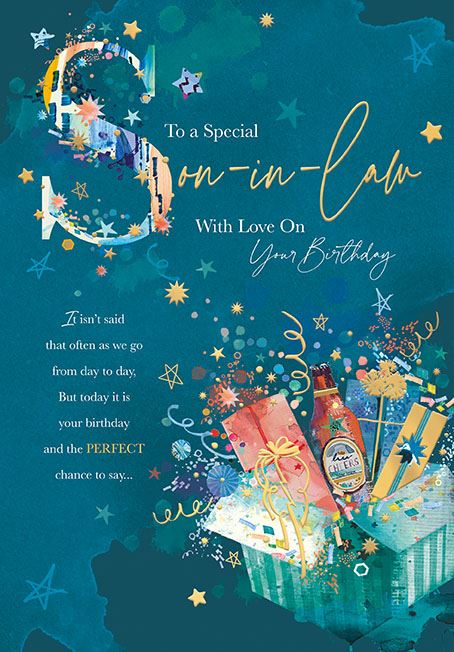 Words N Wishes Son-in-Law Birthday Card