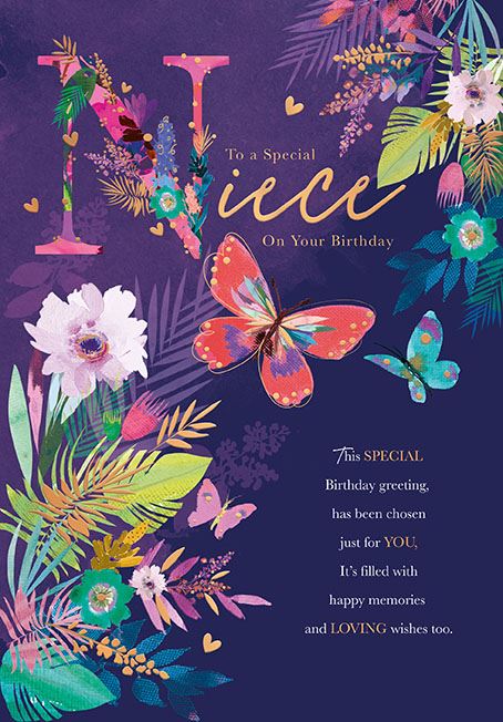 Words N Wishes Niece Birthday Card*