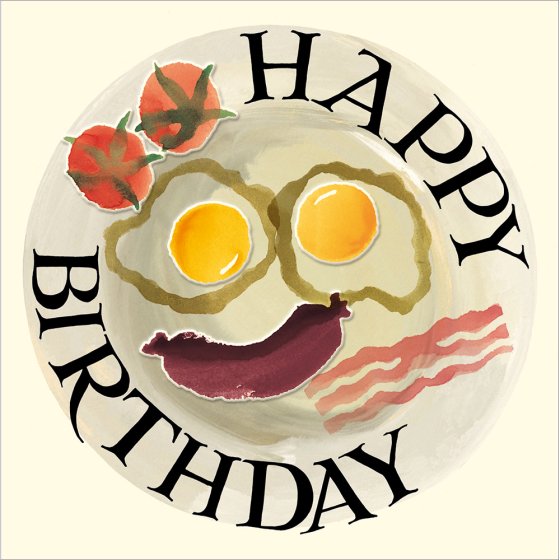 Woodmansterne Emma Bridgewater Birthday Bonanza Fry Up Birthday Card*
