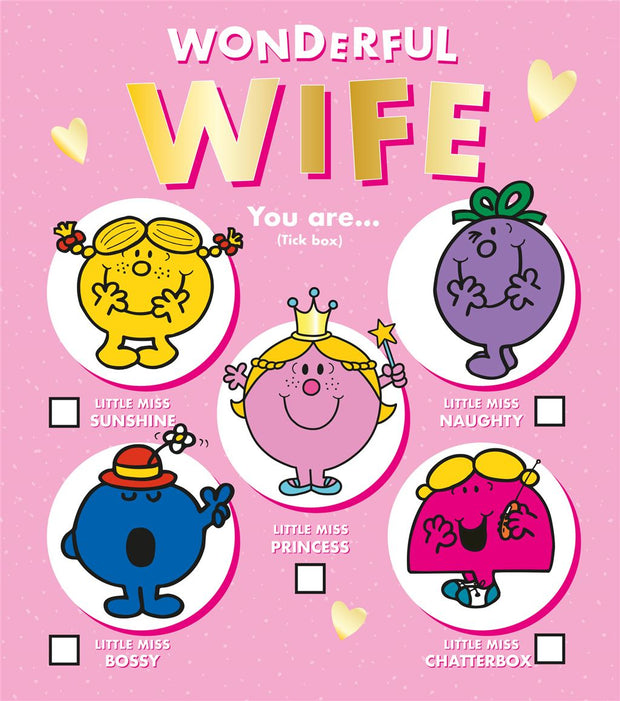 Mr Men Wife Birthday Card*