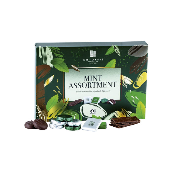 Whitakers dark and milk chocolate mint collection in carton 170g