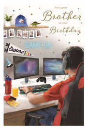 ICG Brother Computer Game Birthday Card*