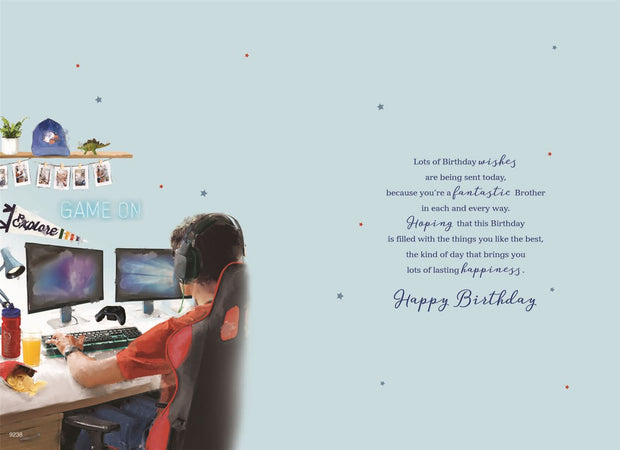 ICG Brother Computer Game Birthday Card*