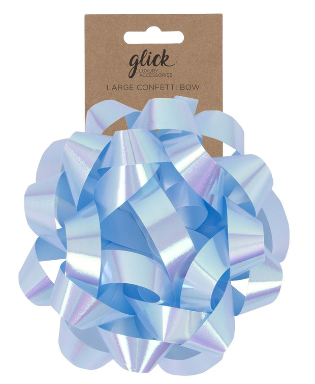 Glick Baby Blue Large Confetti Bow*