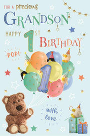 ICG Grandson 1st Birthday Card