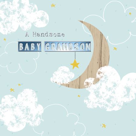Paper House New Baby Grandson Card *