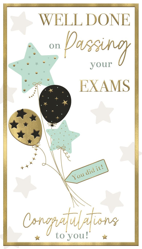 Personalised Congratulations On Passing Your A Level Exams Card (Purple