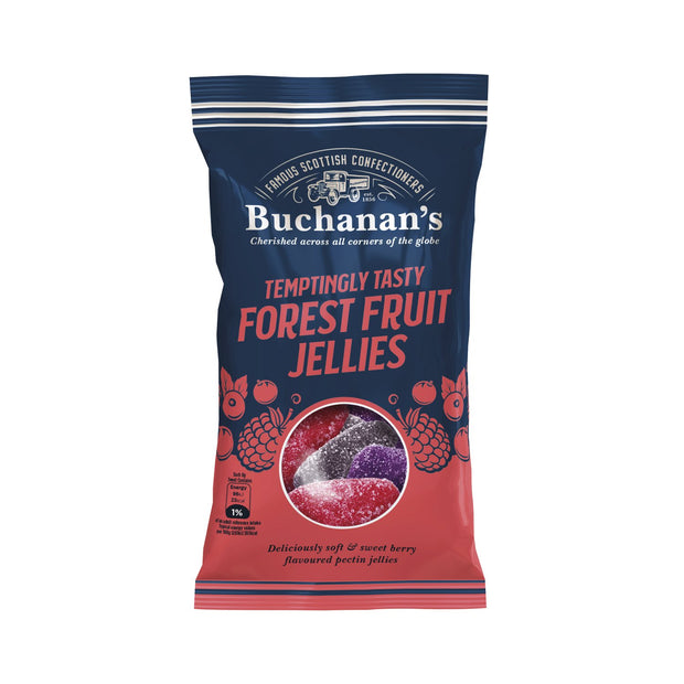 Buchanans bag of Temptingly Tasty Forest Fruit Jellies 140g