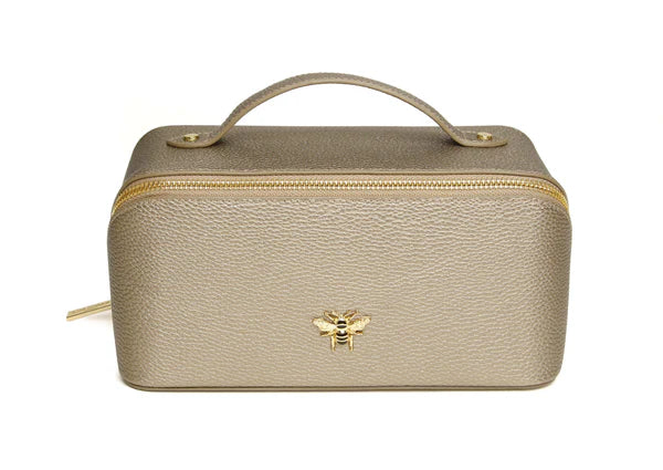 Alice Wheeler Bronze Print Make Up Train Case**