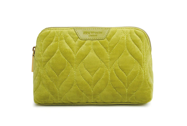 Alice Wheeler Lime Velvet Make Up Bag