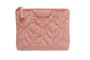Alice Wheeler Pink Velvet Pouch**