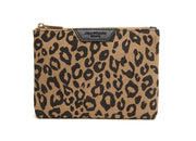 Alice Wheeler Dark Leopard Print Pouch**