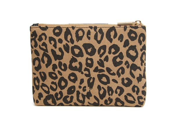 Alice Wheeler Dark Leopard Print Pouch**