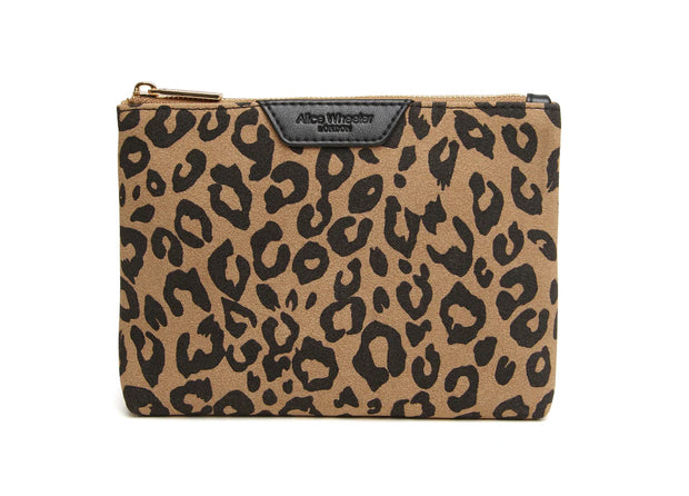 Alice Wheeler Dark Leopard Print Pouch**