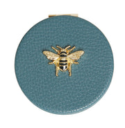 Alice Wheeler Teal - Round Mirror compact