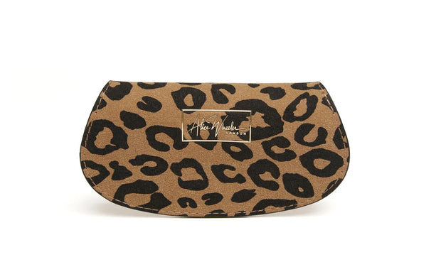 Alice Wheeler Dark Leopard Print Glasses Case