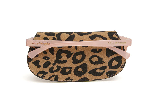 Alice Wheeler Dark Leopard Print Glasses Case