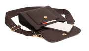 Alice Wheeler Chocolate Bloomsbury Cross Body Bag**