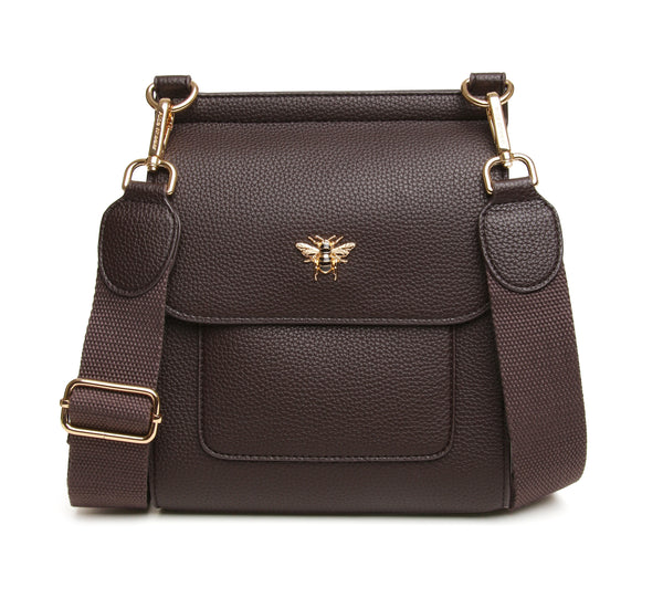 Alice Wheeler Chocolate Bloomsbury Cross Body Bag**