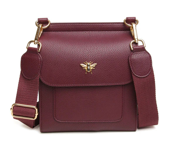 Alice Wheeler Berry Bloomsbury Cross Body Bag**
