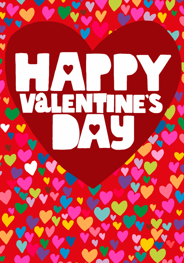 Paper Salad Valentine's Day Card