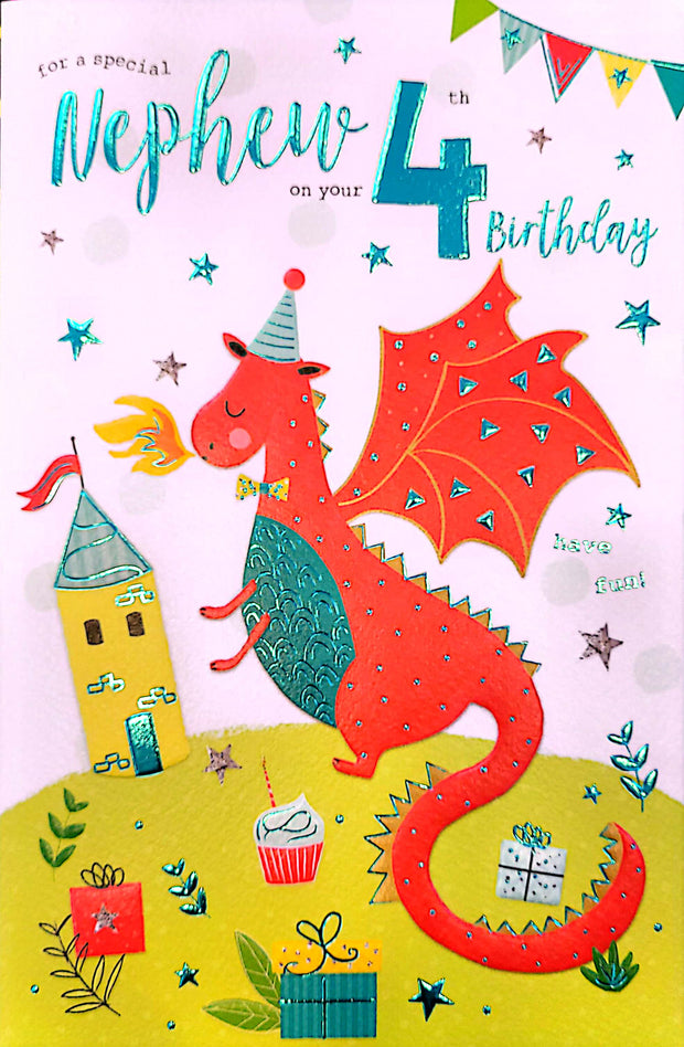 ICG Nephew 4th Birthday Card