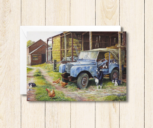 Cachet "Desirable Residence" Land Rover Series 1 Blank Card