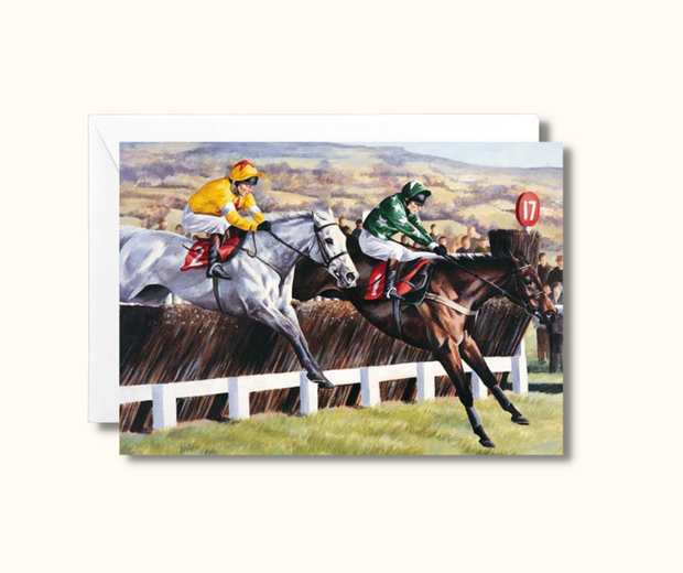 Cachet Horse Racing Blank Card*