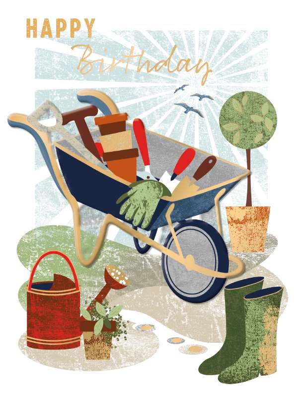 Noel Tatt Gardening Birthday Card*