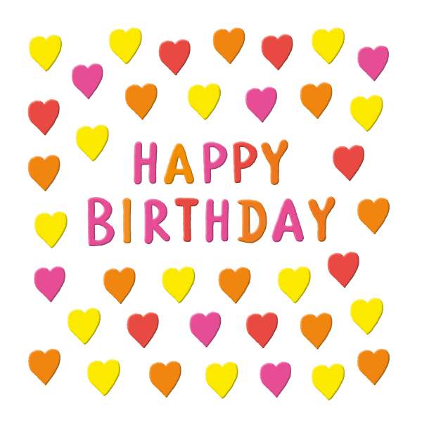 Noel Tatt Neon Heart Birthday Card*