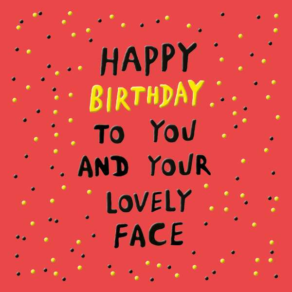 Noel Tatt Neon Birthday Card*