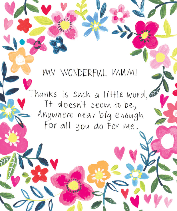 Paper Salad Mum Mother's Day Card