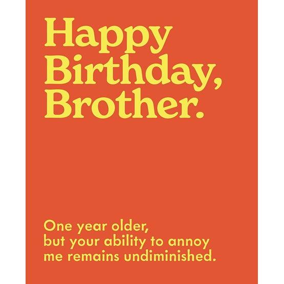 Mint Brother Birthday Humour Card*