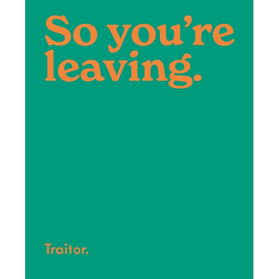 Mint Sorry You Are Leaving Card*